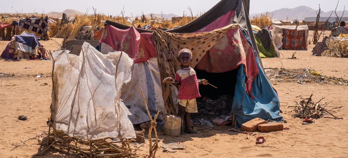 Displacement camp in Darfur (placeholder photo, pending a licensed replacement)